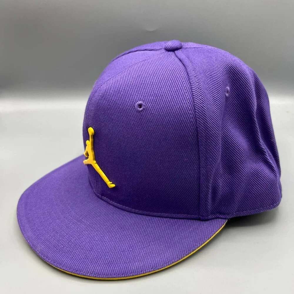 Air Jordan Hat Men 7 3/8 Purple Jumpman‎ Fitted Cap Kobe Bryant LA Lakers